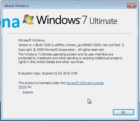 Windows 7 build 7230 Winver Windows 7 build 7230 Winver
