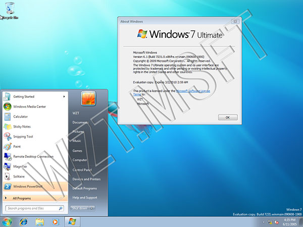 windows 7 ultimate. Screenshots of Windows 7 Build