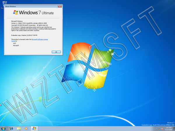 screenshot Microsoft windows 7 seven VHD 1.0 1