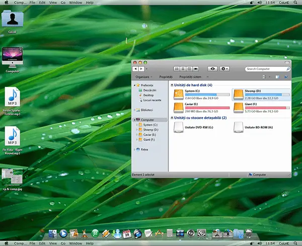 Windows 7 RC Transformed into Mac Os X Leopard