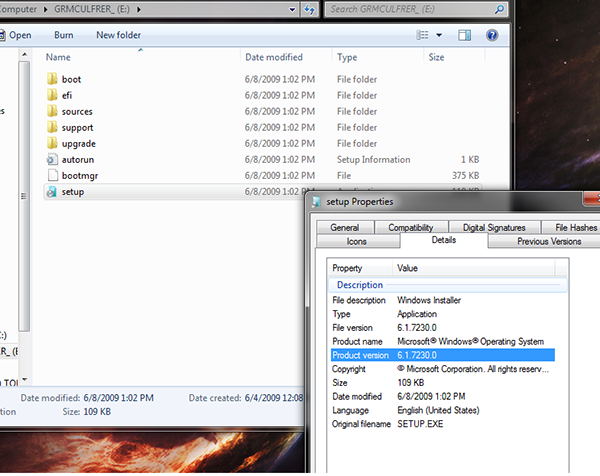 Windows 7 RTM Build 7230 Setup Windows 7 RTM Build 7230 Setup