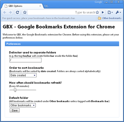 GBX - Google Bookmarks Extension for Chrome GBX - Google Bookmarks Extension for Chrome