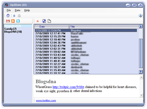 Up2Date Desktop Client for Gmail, Twitter & Feed Reader Up2Date Desktop Client for Gmail, Twitter & Feed Reader