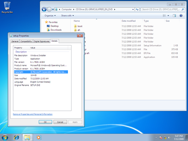 Windows 7 RTM Build 7600 Windows 7 RTM Build 7600