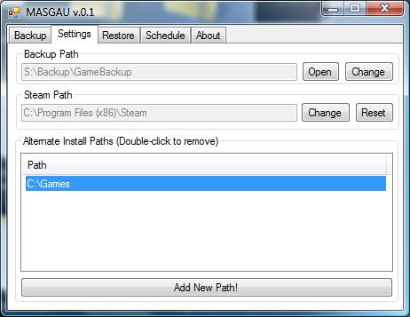 Backup & Restore Games Settings MASGAU Backup & Restore Games Settings MASGAU