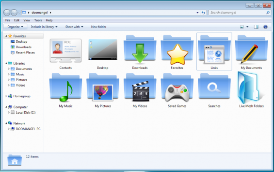 KDE User Folders in Windows 7 KDE User Folders in Windows 7