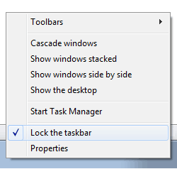 Unlock Taskbar Unlock Taskbar