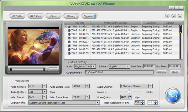 WinX DVD To AVI Ripper