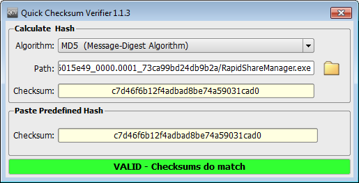 Quick Checksum Verifier
