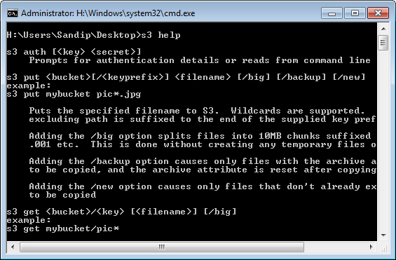 S3 Command Line Utility for Amazon S3