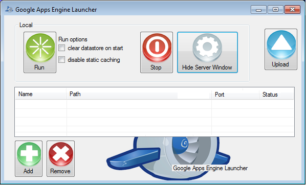 Google App Engine Launcher for Windows Google App Engine Launcher for Windows