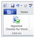 Office Word Hyperlink Checker Add-in Office Word Hyperlink Checker Add-in