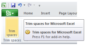 Trim Spaces Add-in