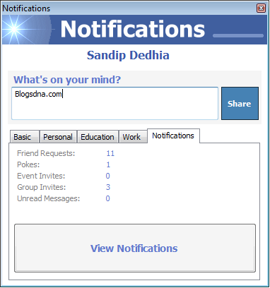 Facebook Notification Facebook Notification
