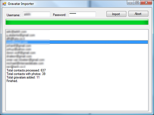 Gravatar Importer
