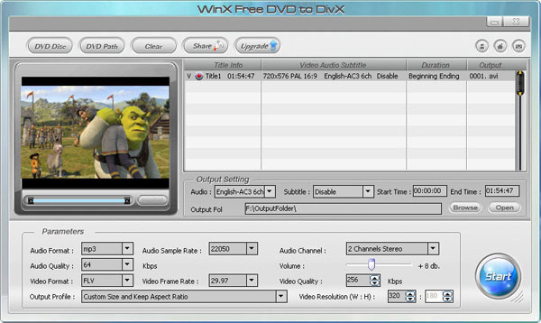 WinX Free DVD to DivX Ripper WinX Free DVD to DivX Ripper