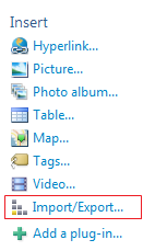 Import and Export Settings Wizard Menu Option