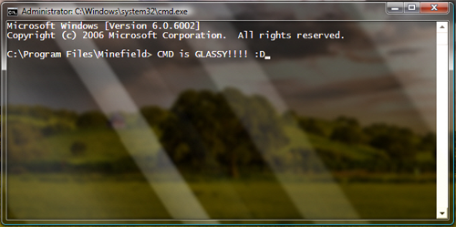 Default Vista Command Prompt