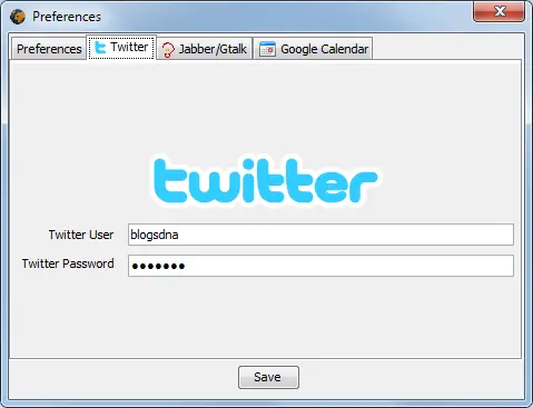 Jabber Twitter Bridge Twitter Details