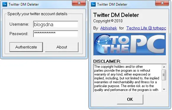 Twitter DM Deleter