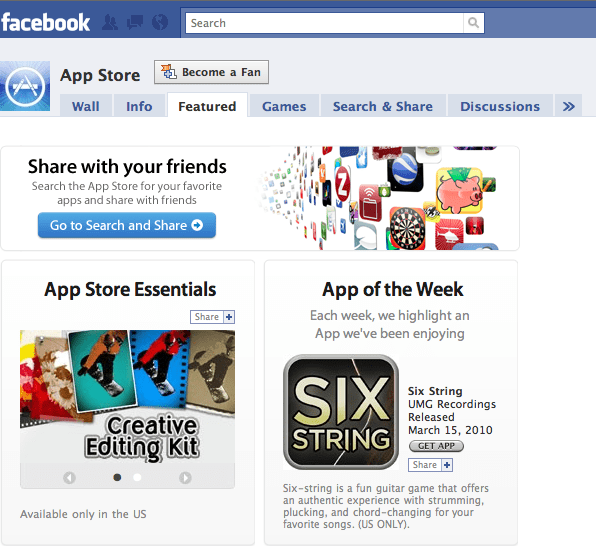 Official App Store Facebook Page