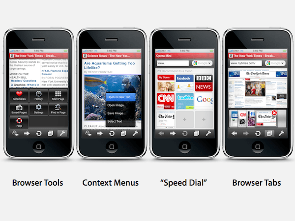 Opera Mini app for iPhone
