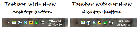 Windows 7 Taskbar Show Desktop Button