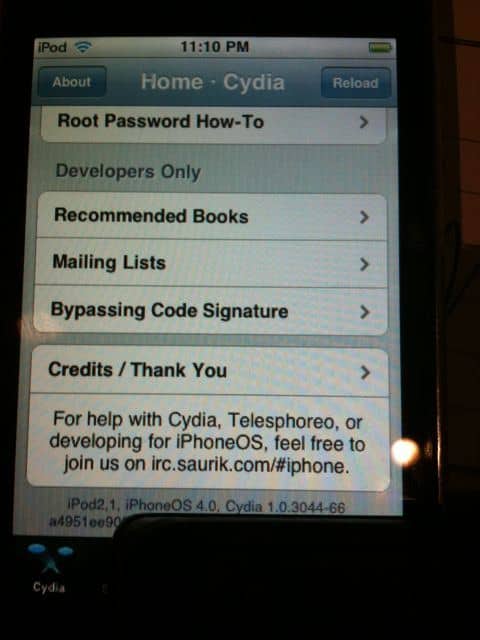 ipod touch 2g 3g. Cydia on iPod Touch 2G 4.0 iOS