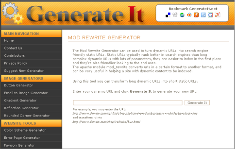 htaccess rewrite rules generator