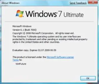 Windows 7-Beta 1 Build 7000