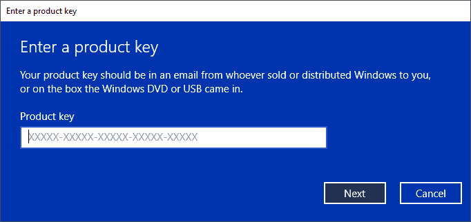 windows 10 pro key expired