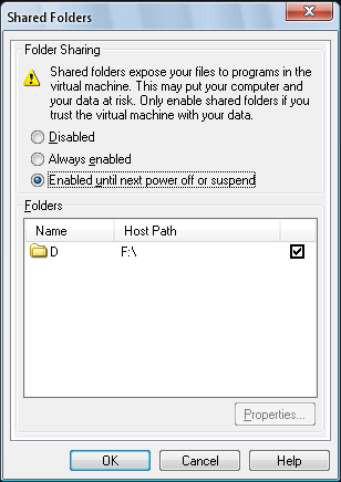 Enable Share Folders