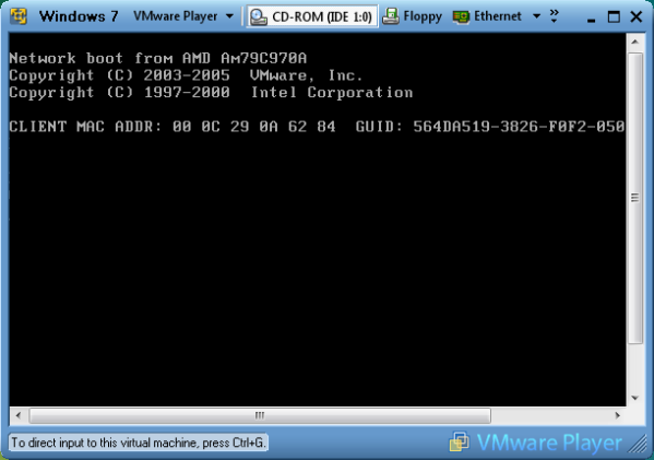 Starting Vmware Player