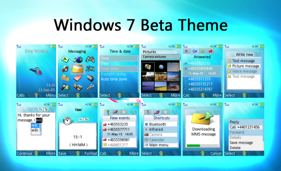 Windows 7 Beta Theme for Sony Ericsson