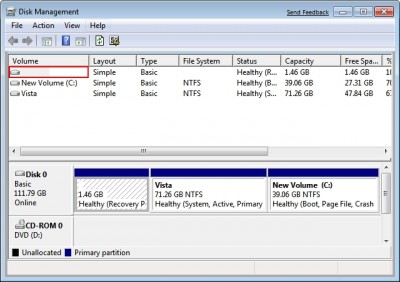 Windows 7 Disk Manager