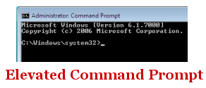 Windows 7 Elevated Comand Prompt