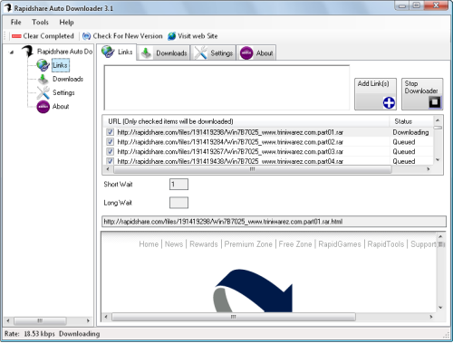 Rapidshare Auto Downloader