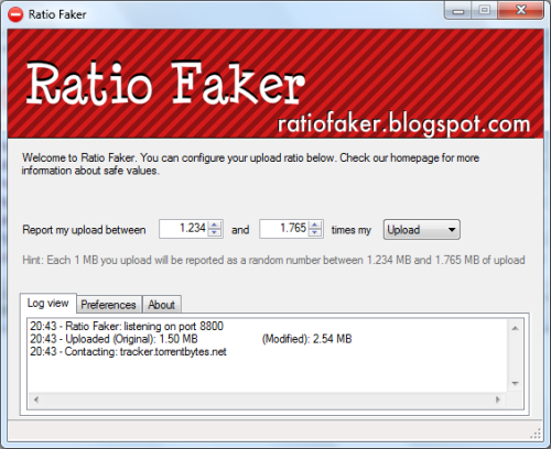 Ratio Faker Boost Bittorrent Upload Ratio