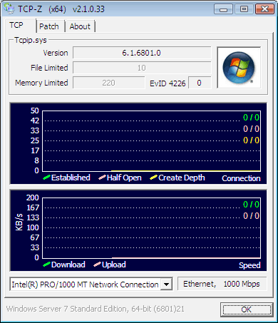 TCP-Z tcpip.sys Auto Patcher for Windows 7