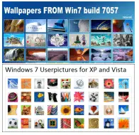 Windows 7 Build 7057 Wallpapers & User Account Pictures