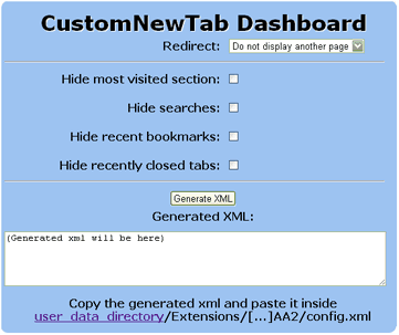 Google Extension CustomNewTab Dashboard