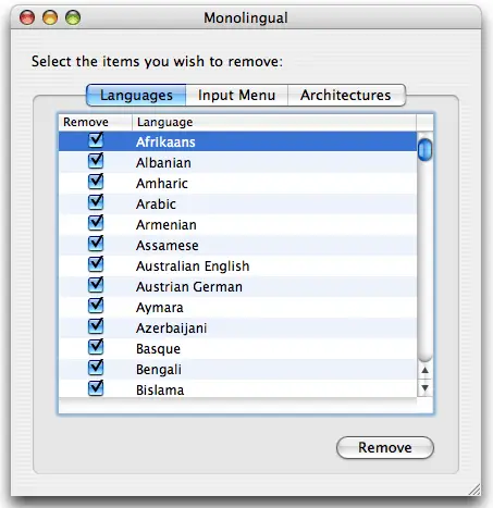 Monolingual Remove Unwanted Lanaguage Files 