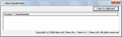 Nero SerialFinder - Find Nero Serial Number
