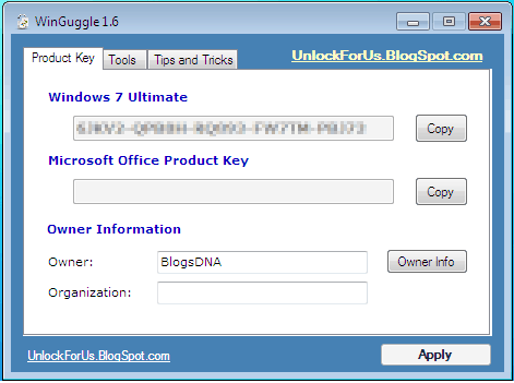 Recover Windows 7 Product Key WinGuggle