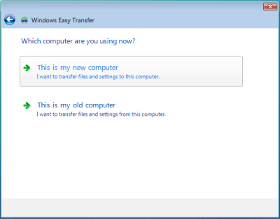 Restore Files Windows Easy Transfer