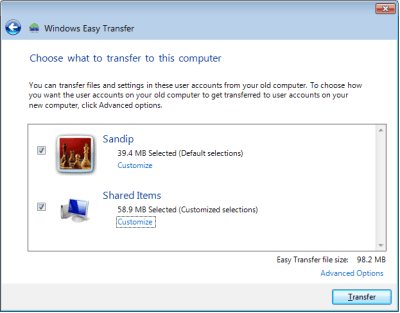 Transfer Files to Windows 7