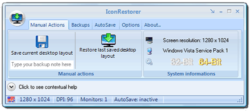 IconRestorer Manual Action