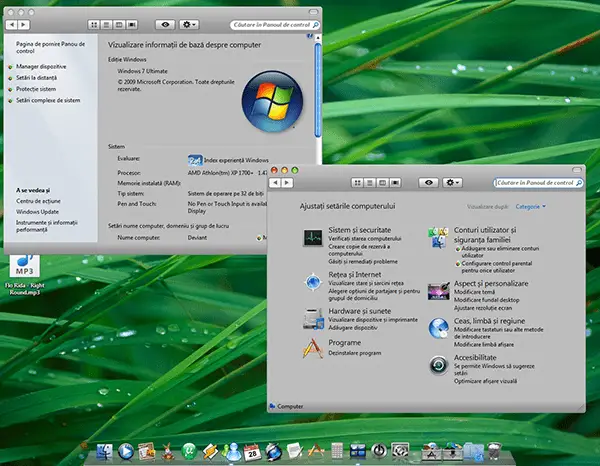 Windows 7 RC Transformed into Mac Os X Leopard 