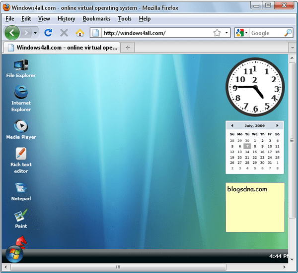 Online Virtual Windows Operating System