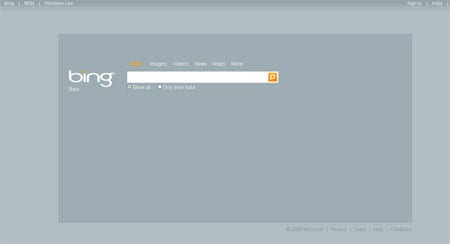 Bing without Background Image